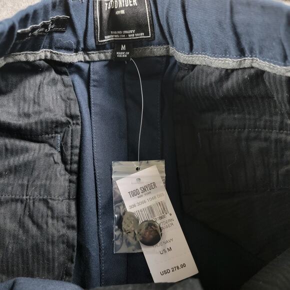 Todd Snyder Madison Drawstring Trouser Pants size M Navy Blue NWT $278 - Picture 10 of 13